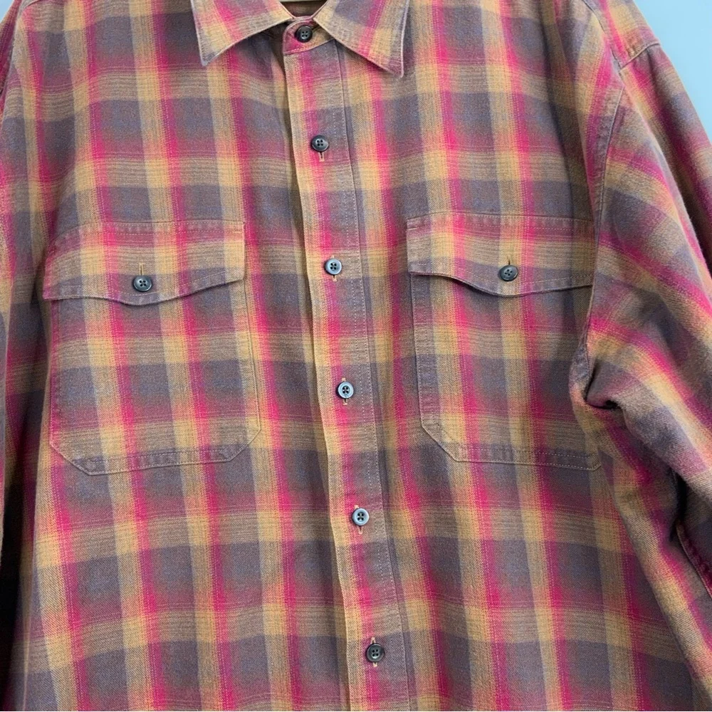 L.L. Bean Men's Plaid Shirt‎ in Red and Brown